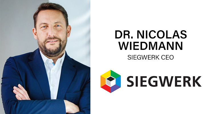 Siegwerk CEO Dr. Nicolas Wiedmann