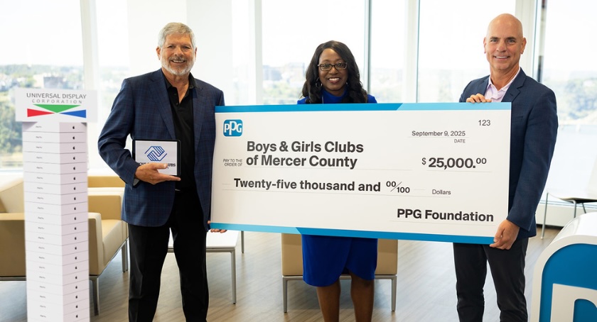 PPG, Universal Display Celebrate 25 Years with Donations
